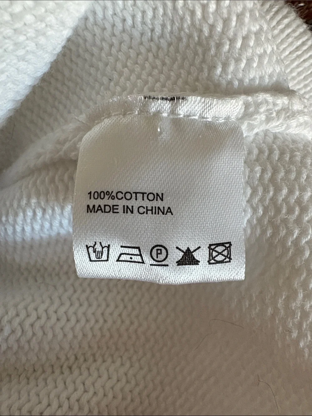 White 100% Cotton Sweater American Flag - Picture 2 of 3